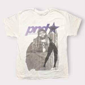 PARTYNEXTDOOR PND Graphic T-Shirt Mens Large White Purple Star Tribal Print